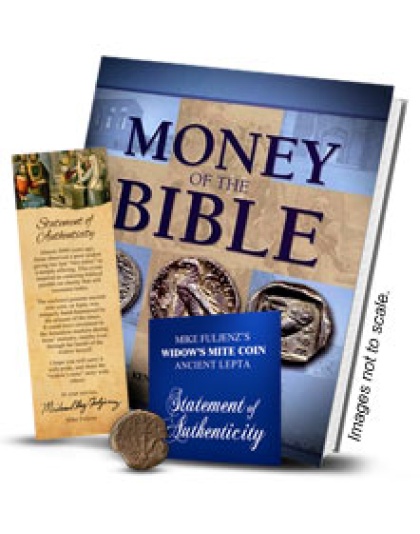 Widow's Mite and Author signed 'Money of the Bible' book