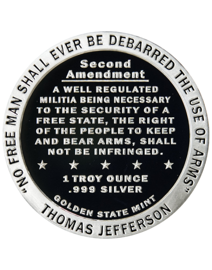 1 oz Second Amendment Silver Round