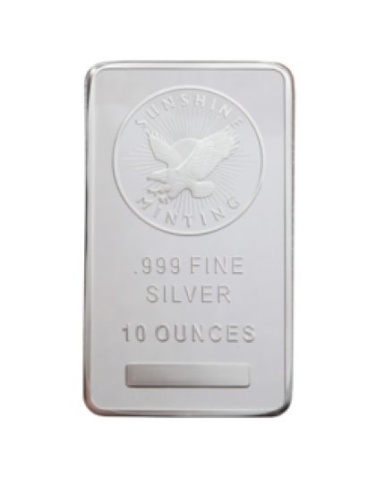 SILVER BARS 10 OZ 10 OZ SILVER BAR VARIOUS BRANDS