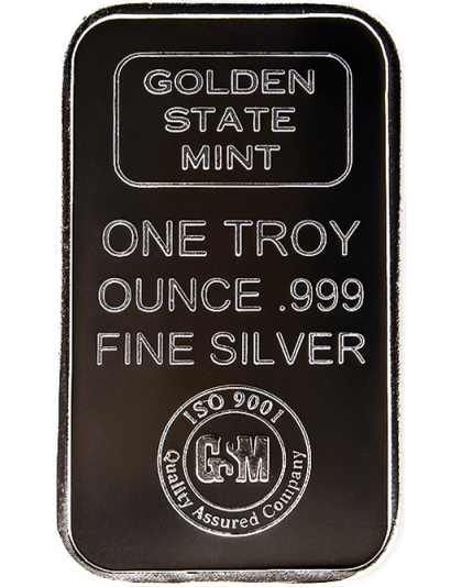 SILVER BARS 1 OZ 1 OZ SILVER BAR GOLDEN STATE MINT