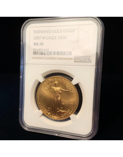 2007-W $50 Gold Eagle Burnished MS70 NGC