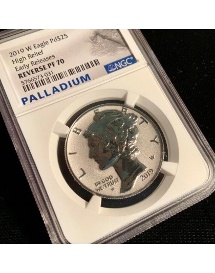 2019-W $25 Palladium Eagle PR70 HR Reverse PCGS