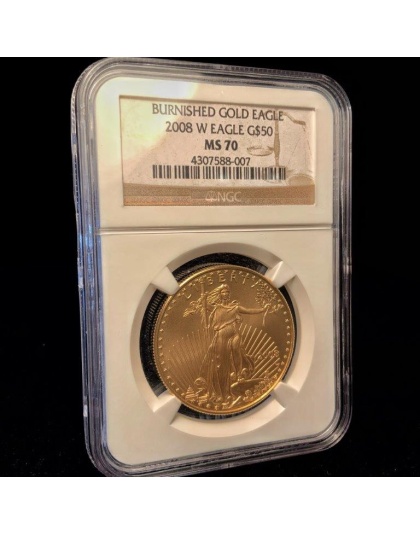 2008-W $50 Gold Eagle Burnished MS70 NGC