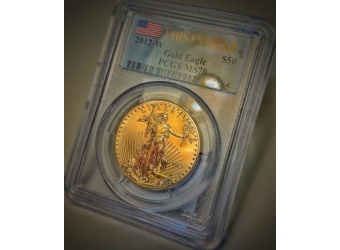 2012-W $50 Gold Eagle Burnished MS70 PCGS