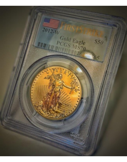 2012-W $50 Gold Eagle Burnished MS70 PCGS