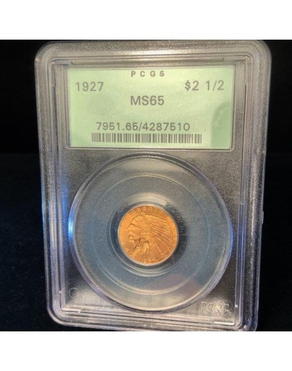1927 $2.50 Indian Gold MS65 PCGS