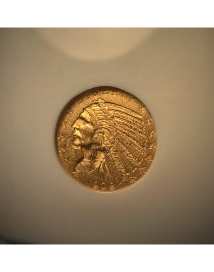 1909-O $5 Indian Gold MS62 NGC