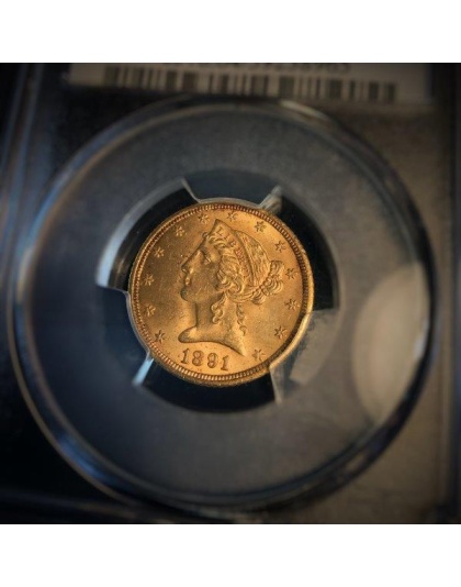 1891-CC $5 Liberty Gold MS64 CAC PCGS