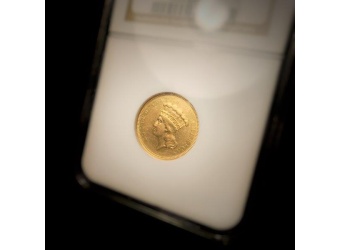 1854-O $3 Princess AU55 NGC