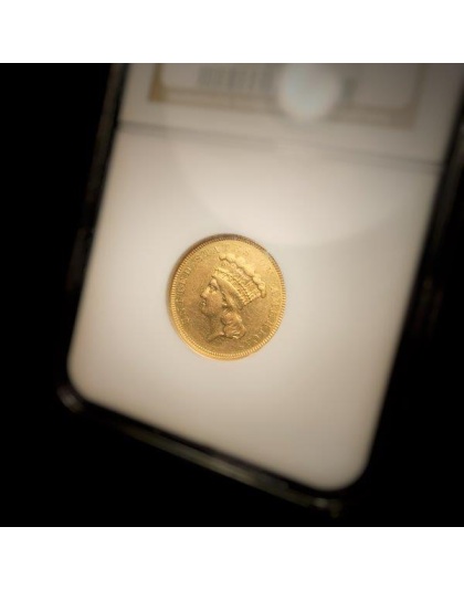 1854-O $3 Princess AU55 NGC