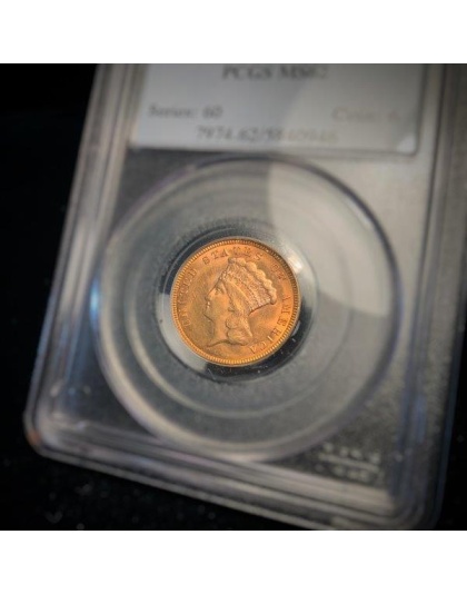 1856 $3 Princess MS62 PCGS