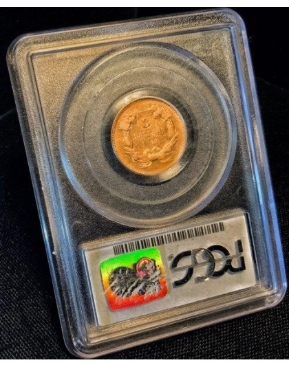 1863 $3 Princess AU50 PCGS