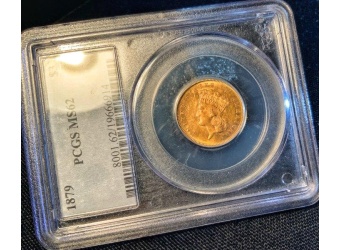 1879 $3 Princess MS62 PCGS