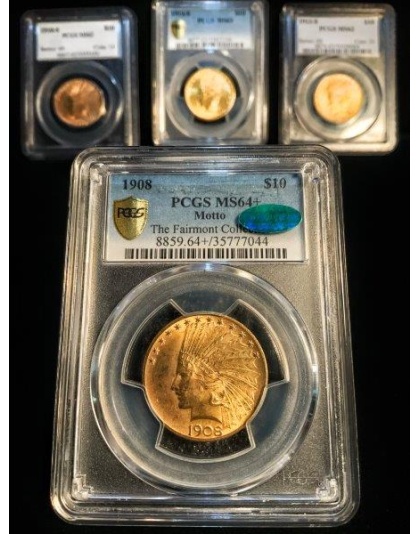 1908 $10 Indian Gold w/Motto MS64+ CAC PCGS