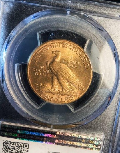 1908-S $10 Indian Gold MS63 PCGS