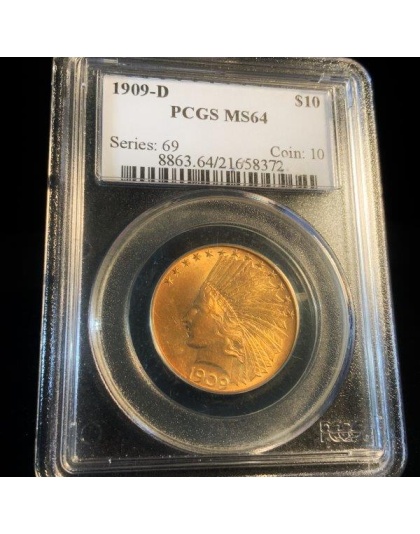 1909-D $10 Indian Gold MS64 PCGS