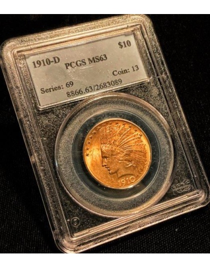 1910-D $10 Indian Gold MS63 PCGS