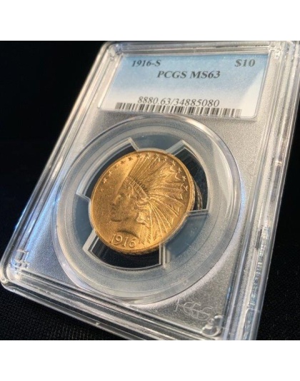 1916-S $10 Indian Gold MS63 PCGS