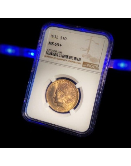 1932 $10 Indian Gold MS65+ NGC