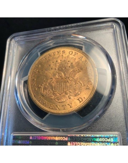1873 $20 Liberty MS60 Closed 3 PCGS