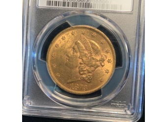 1873 $20 Liberty MS60 Closed 3 PCGS