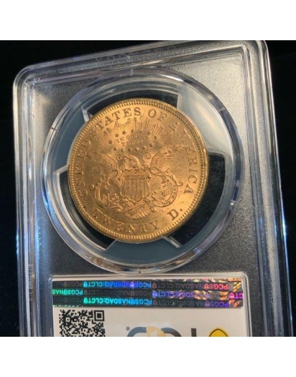 1873 $20 Liberty MS60 Closed 3 PCGS