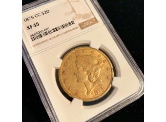 1875-CC $20 Liberty XF45 NGC