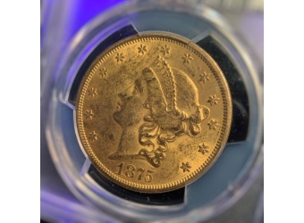 1875-S $20 Liberty MS60 CAC PCGS