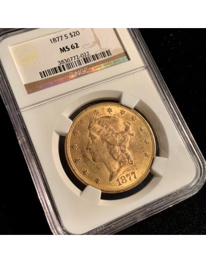 1877-S $20 Liberty MS62 NGC