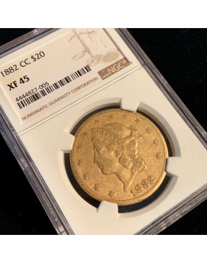 1882-CC $20 Liberty XF45 PCGS