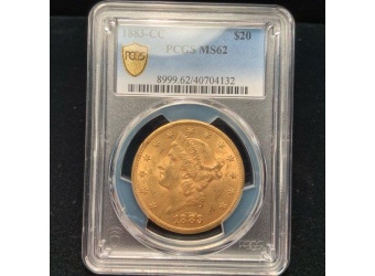 1883-CC $20 Liberty MS62 PCGS