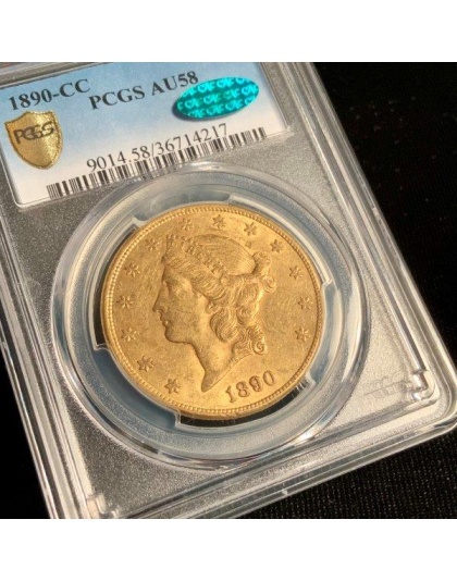 1890-CC $20 Liberty AU58 CAC PCGS