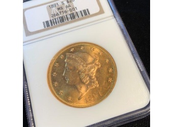 1891-S $20 Liberty MS64 NGC