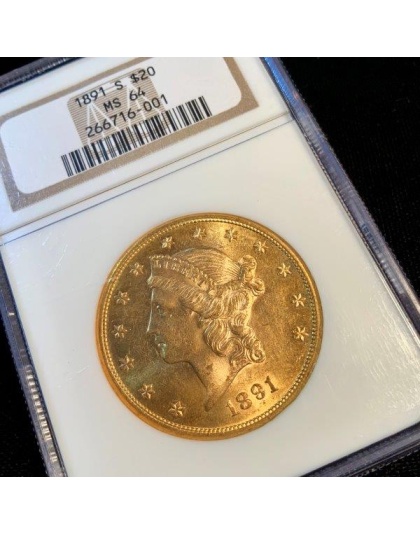 1891-S $20 Liberty MS64 NGC