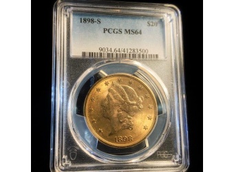 1898-S $20 Liberty MS64 PCGS