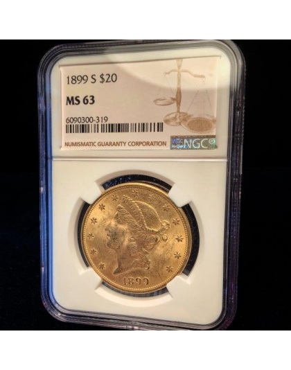 1899-S $20 Liberty MS63 NGC