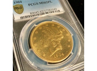 1904 $20 Liberty MS62PL PCGS