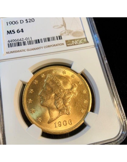 1906-D $20 Liberty MS64 NGC