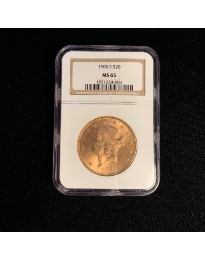 1906-S $20 Liberty MS65 NGC