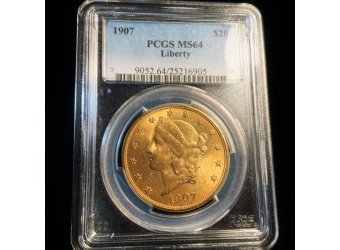 1907 $20 Liberty MS64 PCGS