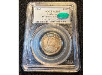 1893 Isabella MS66 CAC PCGS