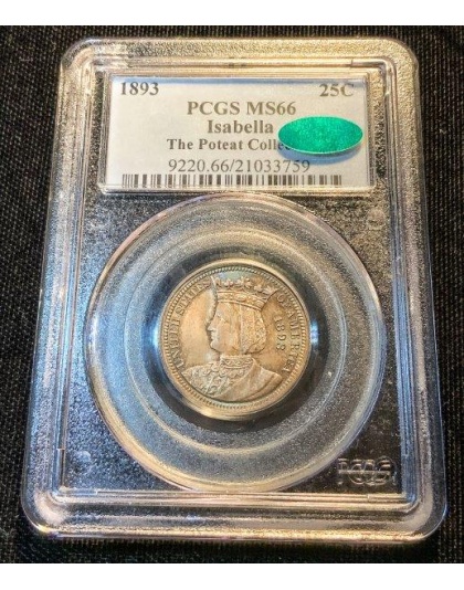 1893 Isabella MS66 CAC PCGS