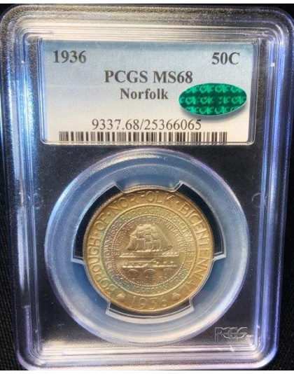 1936 Norfolk MS68 CAC PCGS
