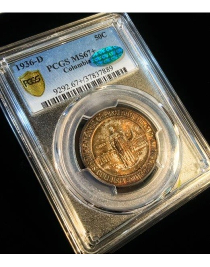 1936-D Columbia MS67+ CAC PCGS