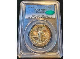 1936-S Columbia MS68 CAC PCGS