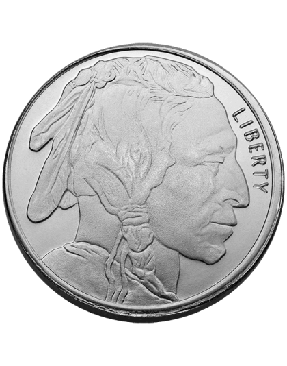 SILVER ROUNDS FRACTIONAL 1/2 OZ SILVER ROUND BUFFALO