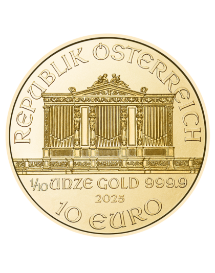 AUSTRIAN GOLD 2025 1/10 OZ AUSTRIAN GOLD PHILHARMONIC