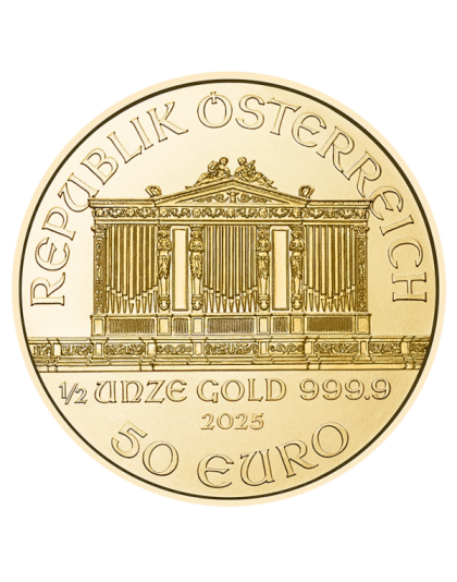 AUSTRIAN GOLD 2025 1/2 OZ AUSTRIAN GOLD PHILHARMONIC