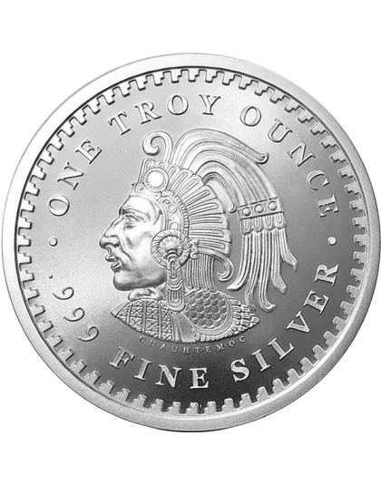 SILVER ROUNDS 1 OZ 1 OZ SILVER ROUND AZTEC CALENDAR
