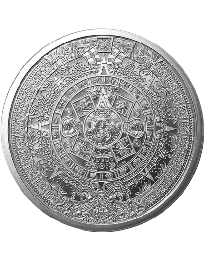 SILVER ROUNDS 1 OZ 1 OZ SILVER ROUND AZTEC CALENDAR
